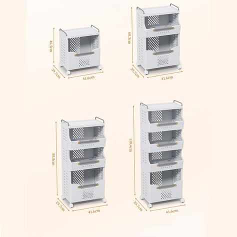 Cesta Organizador de Ropa Sucia Almacenamiento 4 N-3