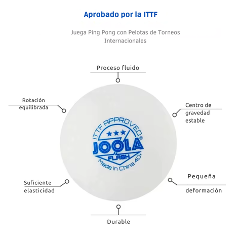 Pelotas Profesionales Ping Pong JOOLA 3 Estrellas Pack de 6-2