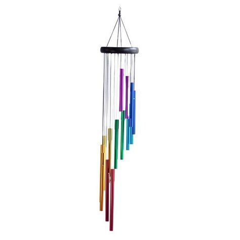 Campanas De Viento Multicolor De Metal Adorno Hogar-0
