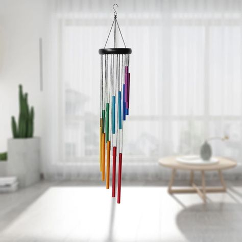 Campanas De Viento Multicolor De Metal Adorno Hogar-2