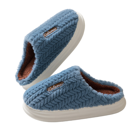 Pantuflas Con Felpa Interior Hombre Mujer Unisex - Azul-0