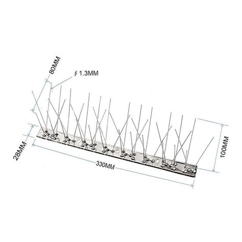 Pack 10 Trampa De Palomas Aves Pinchos Acero Inoxidable-1