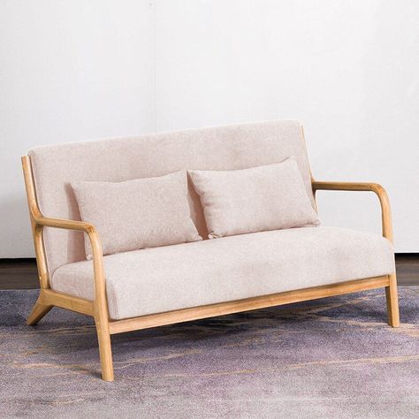 Sofa de 2 Asientos Moderno de Comedor Apoyabrazos-1
