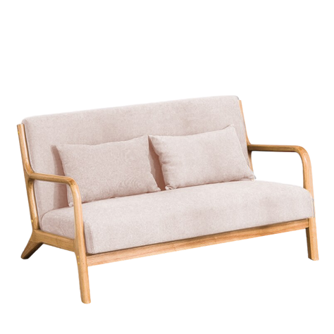 Sofa de 2 Asientos Moderno de Comedor Apoyabrazos-0