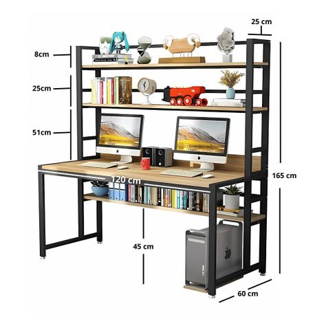 Escritorio Mesa Oficina Estudio De Madera Biblioteca 160x60-2