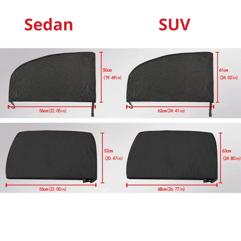 Set de 4 Mosquiteros Para Ventanas de Autos-5