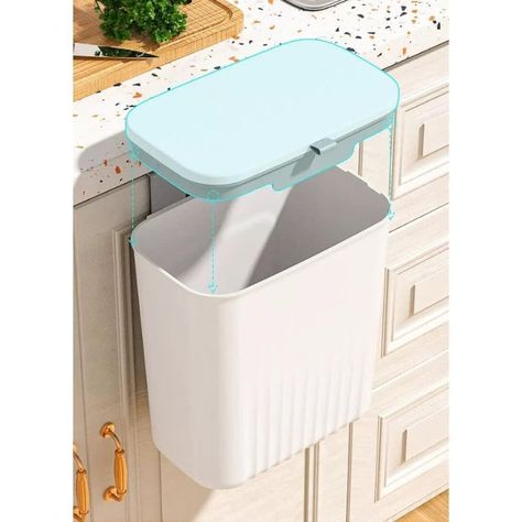 Papelera De Cocina Plástico 9 Litros Basurero Para Baño-2