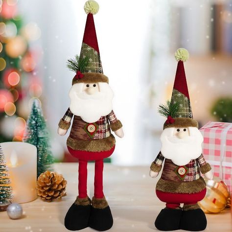 Muñecos Patas Largas Decoración Navidad Viejito Pascuero-2