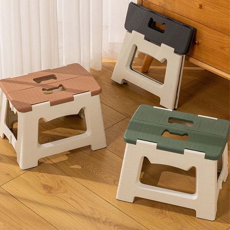 Taburete Plegable Portátil Compacto, Silla 33CM-1