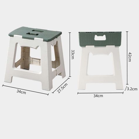 Taburete Plegable Portátil Compacto, Silla 33CM-2