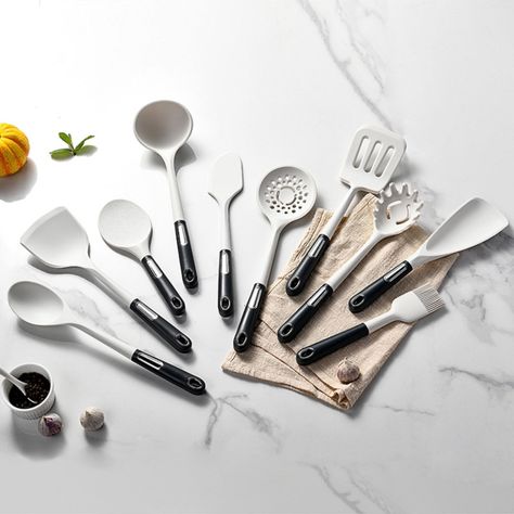 Set Utensilios 13 Piezas Silicona Antiadherente Cucharones-2