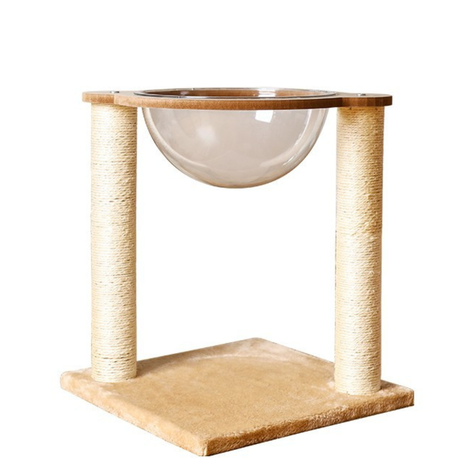 Nido Rascador Cama Para Gato Cápsula Transparente Moderno-0