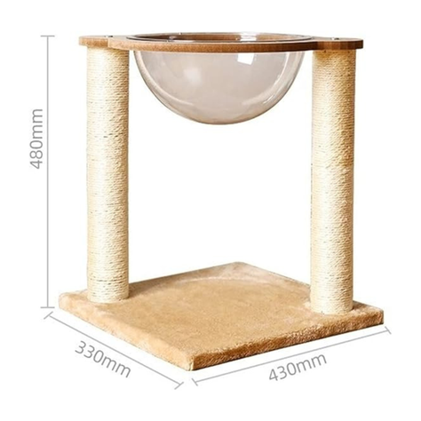 Nido Rascador Cama Para Gato Cápsula Transparente Moderno-4