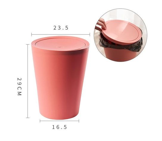 Basurero Con Tapa Para Baño Dormitorio Oficina Cocina-1