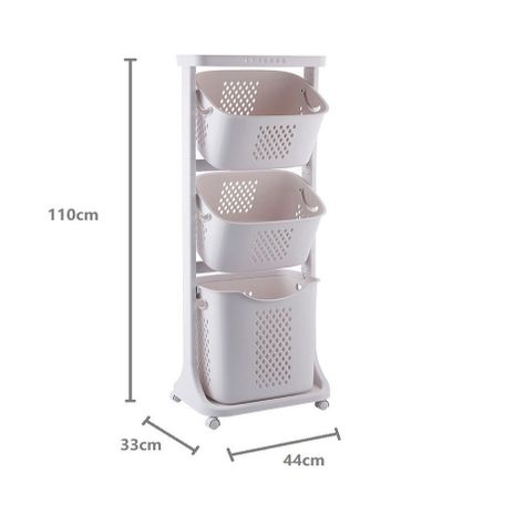 Cesta de Almacenamiento de Ropa de 3 Capas-3