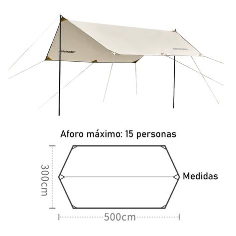 Techo Acampar Carpa Toldo Impermeable Tienda Parasol-4