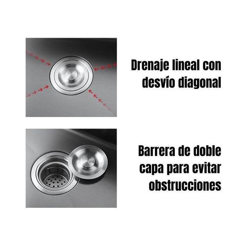 Lavaplatos Mate Acero Inoxidable 44x28 Encastre-1