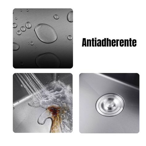 Lavaplatos Mate Acero Inoxidable 44x28 Encastre-3