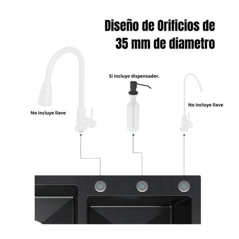 Lavaplatos Mate Acero Inoxidable 44x28 Encastre-4