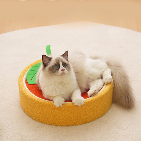 Rascador De Cama Con Forma Redonda De Sisal De Frutas-2