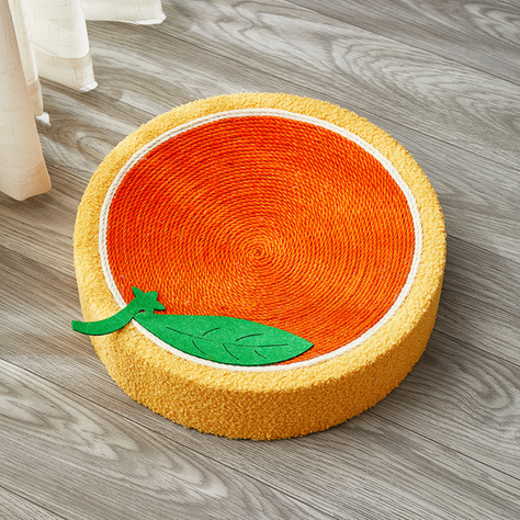 Rascador De Cama Con Forma Redonda De Sisal De Frutas-5