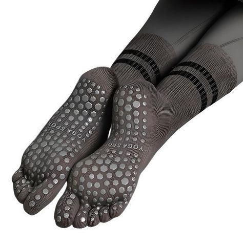 Calcetines Térmicos Con Dedos Antideslizantes Yoga Deporte-0