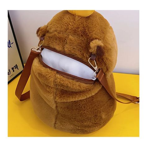 Mochila De Felpa Capibara Kawaii Para Niños Unisex-1