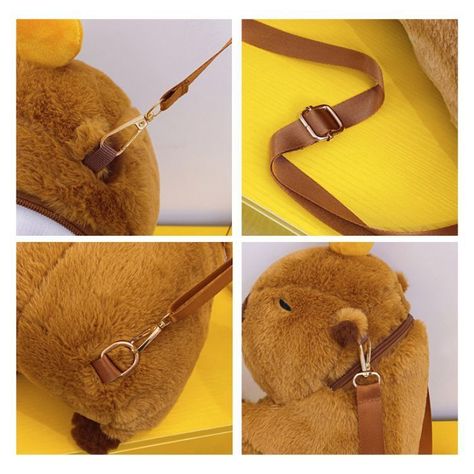 Mochila De Felpa Capibara Kawaii Para Niños Unisex-3