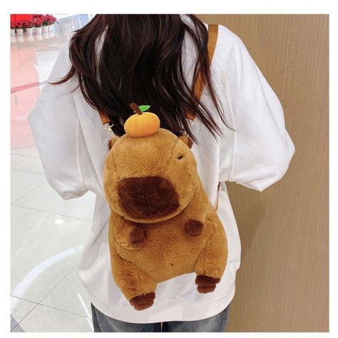 Mochila De Felpa Capibara Kawaii Para Niños Unisex-6
