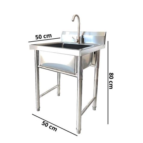 Lavaplatos Individual Resistente Griferia Acero Inoxidable-1