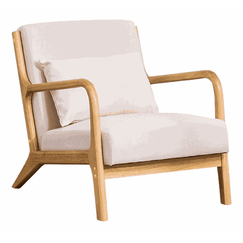 Sitial Poltrona Silla Beige Con Almohada Cojín-0