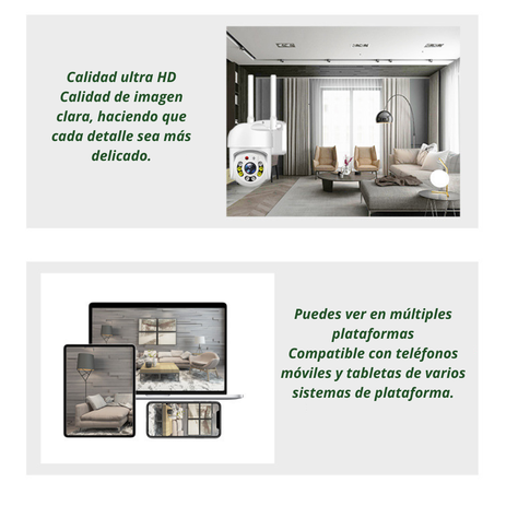 Camara Ptz Seguridad Smart Hd Wi-fi 360 Exterior Interior-4