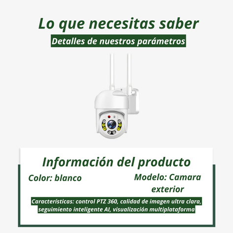 Camara Ptz Seguridad Smart Hd Wi-fi 360 Exterior Interior-6
