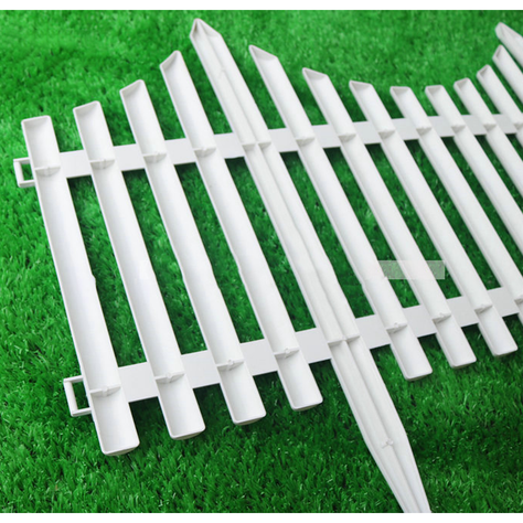 Valla de Jardín con Borde Blanco Pack 4 Resistente 80x53cm-2