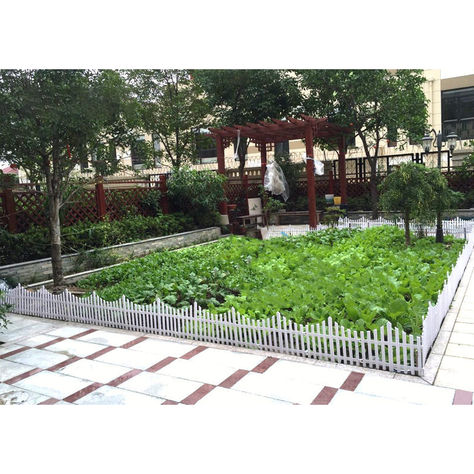 Valla de Jardín con Borde Blanco Pack 4 Resistente 80x53cm-3