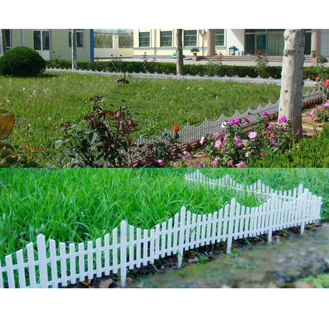 Valla de Jardín con Borde Blanco Pack 4 Resistente 80x53cm-5