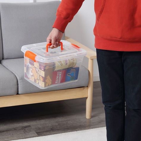 Set De 3 Caja de Almacenamiento de Plastico y Tapa-4