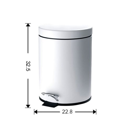 Papelera 8 Litros Elegante Con Pedal Basurero Oficina Baño-7
