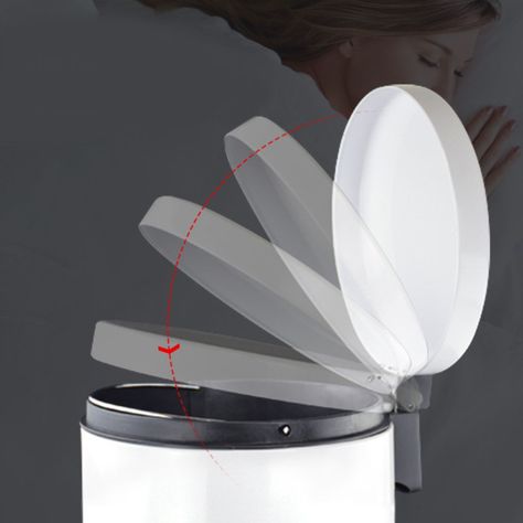 Papelera 8 Litros Elegante Con Pedal Basurero Oficina Baño-4