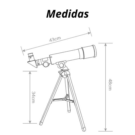 Telescopio Astrónomico Monocular Con Tripode F36050-2