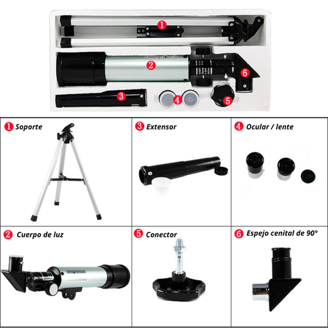 Telescopio Astrónomico Monocular Con Tripode F36050-3