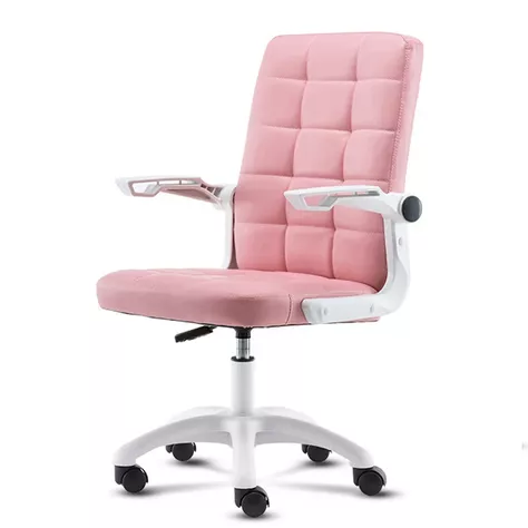 Silla De Oficina De Tela Altura Con Ajustable Y Ruedas-0