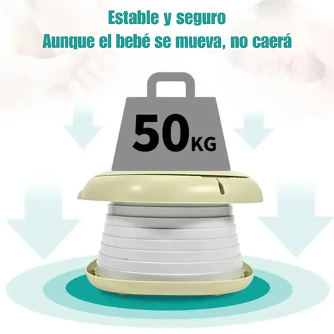 Pelela Bebé Bacinica Para Niños Plegable Baño Portátil-4