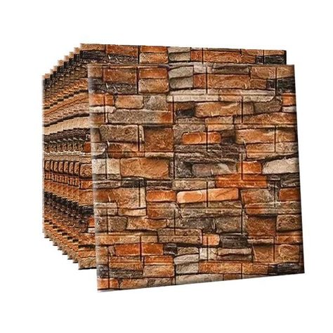 Pack 10 Lamina Papel Mural Autoadhesivo 3d-0