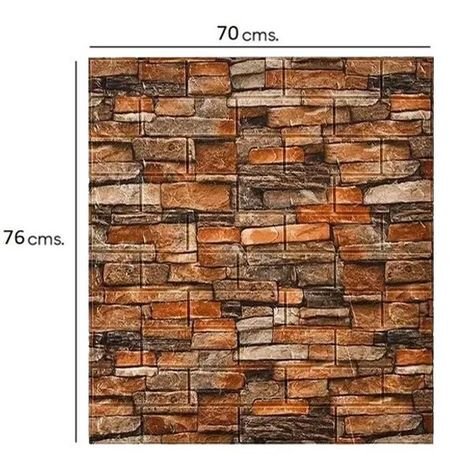 Pack 10 Lamina Papel Mural Autoadhesivo 3d-1