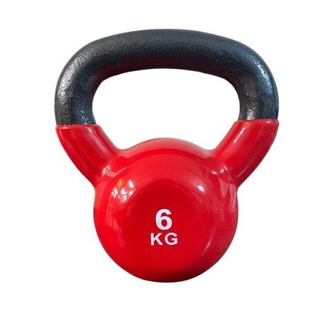 Pesa Rusa Kettlebell 6kg Acero Y Vinilo-0
