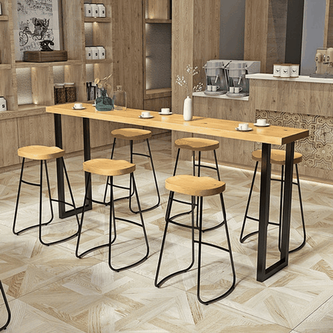 Silla De Bar 65 Cm Taburete Barra Asiento Madera Mostrador-2