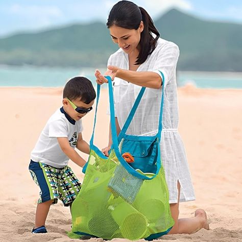 Bolsa De Malla Portátil Unisex Almacenamiento Juguetes Playa-3