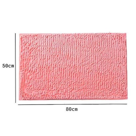 Alfombra Baño Microfibra Bajada Ducha Absorbente 50 X 80 Cm - Rosado-4