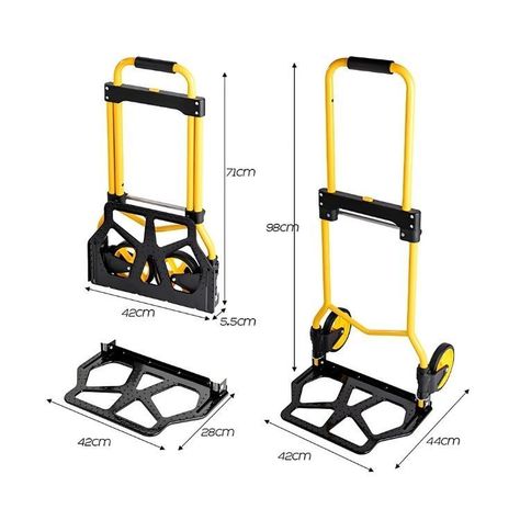 Carretilla de Carga Yegua Plegable Extensible Soporte 80 kg-1